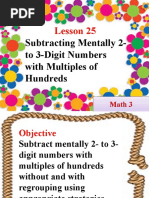 Subtracting Mentally 2-To 3-Digit Numbers With Multiples of Hundreds