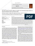 The Bold and The Beautiful. Influence of Body Size of Televised Media Models On Body Dissatisfaction and Actual Food Intake