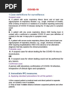 COVID-19: 1.case Definitions For Surveillance