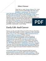 Early Life and Career: Hilary Putnam