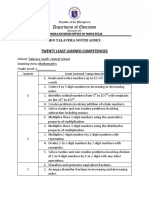 TWENTY-LEAST-LEARNED-COMPETENCIES-in-MATH2019-2020 Grade 3