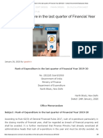 Rush of Expenditure in The Last Quarter of Financial Year 2019-20 - Central Government Employees News