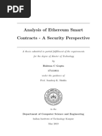 Analysis of Ethereum Smart Contracts - A Security Perspective