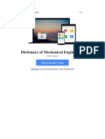 Dictionary of Mechanical Engineering by GHF Nayler 8172247893 PDF