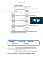 Second Monthly Exam in Computer 4 Sy-2018-2019