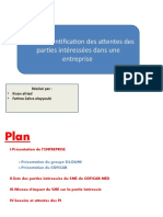 SME: Identification Des Attentes Des Parties Intéressées Dans Une Entreprise