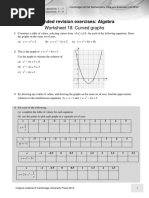 Extended Revision Exercises: Algebra: Worksheet 18: Curved Graphs