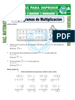 Ficha Criptogramas de Multiplicacion para Tercero de Primaria