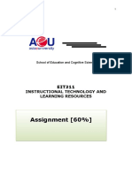 Assignment (60%) : Instructional Technology and Learning Resources