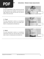 Neck: Instructions - Women's Body Measurements