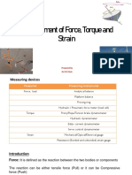 Measurement of Force, Torque and Strain: Prepared by Drrrshah