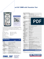 Manual Ranging Tool Kit DMM With Transistor Test: Data Sheet