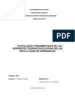 Postulados de Las Teorías de Las Dificultades Del Aprendizaje