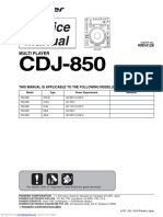 Pioneer cdj850 Service Manual PDF