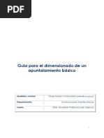 Guía para El Dimensionado de Un Apuntalamiento Básico