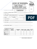 ADMISSION FORM BSC Generic 2019-20 PDF