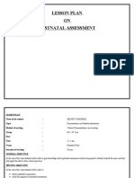 Postnatal Assessment Lesson Plan