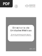 Directorio de Unidades Medicas ISSSTE