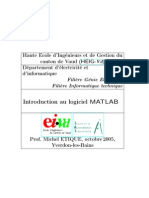 Introduction Au Logiciel MATLAB