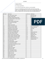 Listing of Diagnostic Trouble Codes (DTCS)