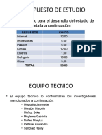 Presupuesto de Estudio