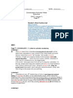 Conversation Activator Video Exercises Unit 7, Lesson 1,: Student's Book Audioscript