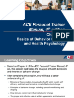 ACE Personal Trainer Manual, 4 Edition: Basics of Behavior Change and Health Psychology