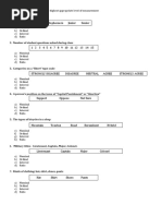 HANDOUT - Levels of Measurement - Nominal Ordinal Interval Ratio