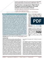 Preferred Teaching Practices Among Junior High School Teachers and Its Impact Towards Readiness of Grade Seven Students in The Secondary School