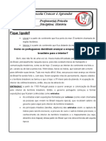 ATIVIDADE DE HISTÓRIA e CIÊNCIAS 4º ANO