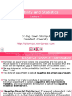 Probability and Statistics: Dr.-Ing. Erwin Sitompul President University