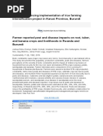 Factors Influencing Implementation of Rice Farming Intensification Project in Karusi Province, Burundi