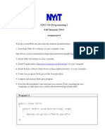 CSCI 120 Programming I Fall Semester 2010: Assignment #1