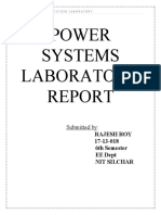 Power Systems Laboratory: Submitted by