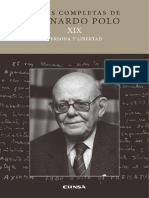 Persona y Libertad. Obras Completas de Leonardo Polo. Serie A, Volumen XIX