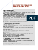 Fiche 12 Vérifications Techniques Examen Permis Moto