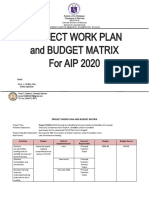 Project Work Plan and Budget Matrix For AIP 2020: Arsenio Santos Memorial Elementary School