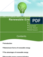 Renewable Energy: By: Kaoutar Esbayou Randa Ettalbi Younes Alouani Mehdi Hassouni