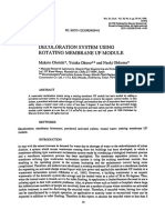 Decoloration System Using Rotating Membrane Up Module: Makoto Ohnishi . Yutaka Okuno and Naoki Ohkuma