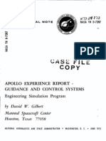 Apollo Experience Report Guidance and Control Systems Engine Simulation Program