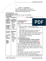 Unit 5 - Letter E: Preparing Date: .. Teaching Date: . Period:21