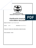 Planificación Anual 2015 Ciclo Basico Secundario - Escuela Provincial de Educacion Tecnica Nº1 UNESCO PDF