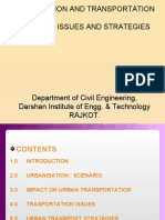 Lect-1 URBANISATION & TRANSPORTATION - SCENARIO, ISSUES AND STRETEGIES