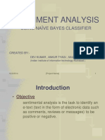 Sentiment Analysis: Using Naïve Bayes Classifier