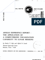 Apollo Experience Report The Application of A Computerized Visualization Capability To Lunar Missions