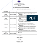 Department of Education: Individual Workweek Accomplishment Report