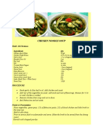 Chicken Noodle Soup: Yield: 100 Portions Ingredients Qty