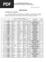 Certification: Philippine Countryville College, Inc