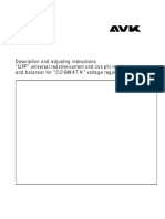 Description and Adjusting Instructions "QPF" Universal Reactive-Current and Cos Phi Regulator and Balancer For "COSIMAT N" Voltage Regulator