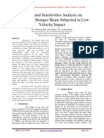 Design and Sensitivities Analysis On Automotive Bumper Beam Subjected To Low Velocity Impact